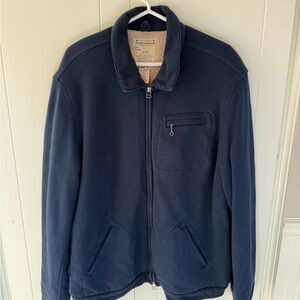 Lucky Brand Men's Dark Blue Zip-Up Sweater